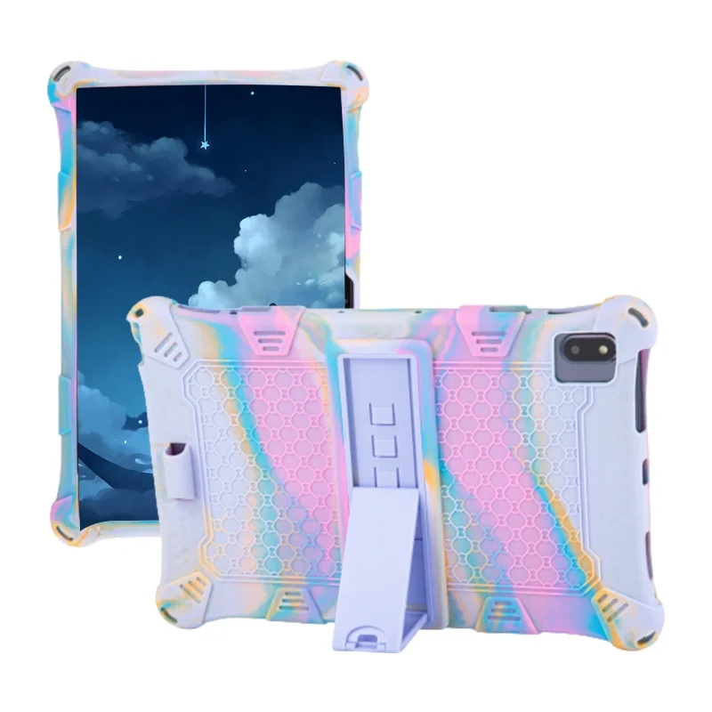 

Kids Stand Soft Silicone Case for Teclast T40S 10.4 inch 2023 Ultra Thin Shockproof Candy Color Kickstand Holder Cover