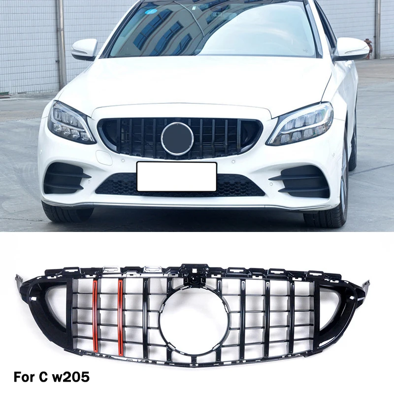 

Grill Grille Bumper Engine Cooling Radiator Grid Accessories For Brabus For Mercedes Benz C Class W205 C205 Coupe C200 C300 350