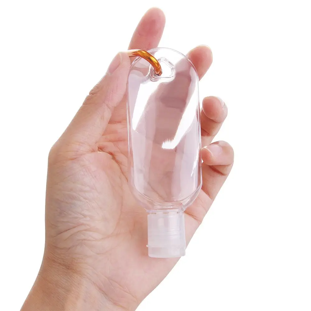 

Travel High Quality Plastic Empty Transparent With Key Ring Refillable Bottle Cosmetic Container Spray bottle Hand soap Bottle