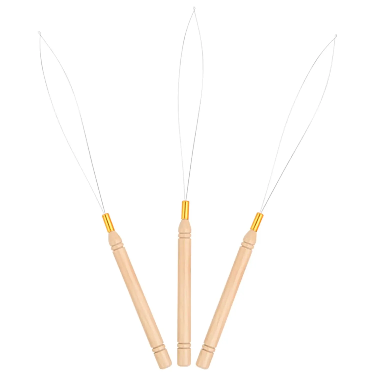 Enhanced Hair Extension Loop Pulling Needle & Bead Threader Tool