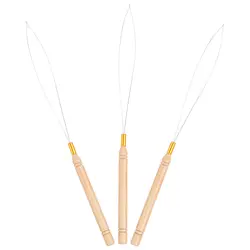 Enhanced Hair Extension Loop Pulling Needle & Bead Threader Tool (3pc)