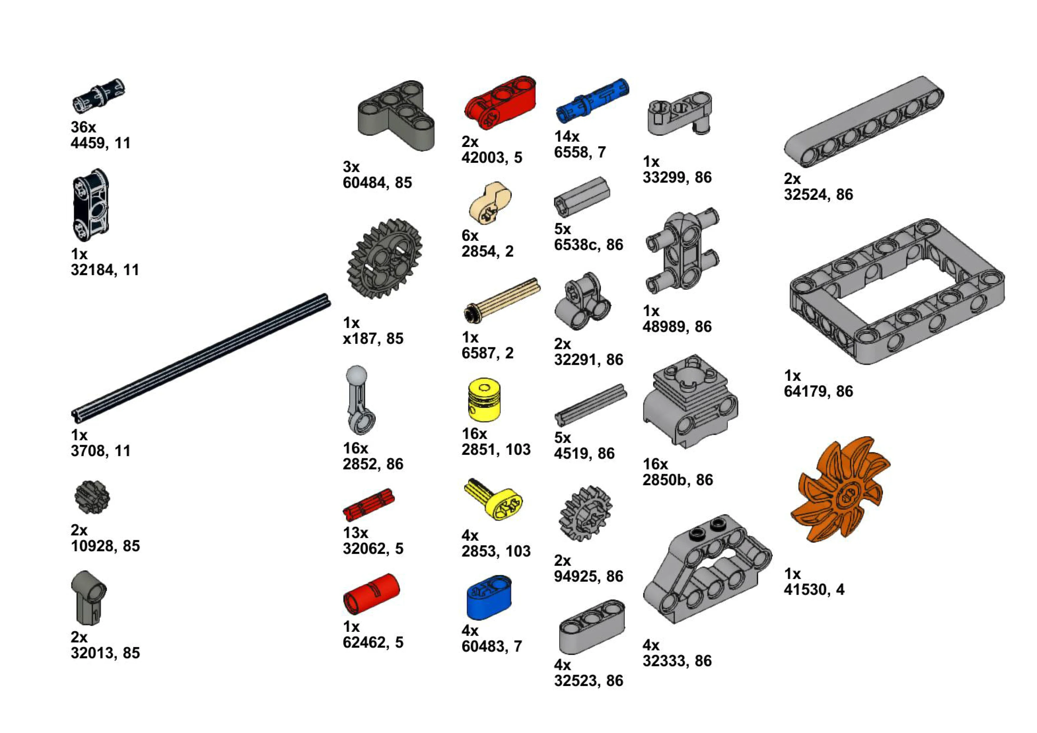 4WD Four-Wheel Drive Car Compatible With Major Electric Remote Car Model Engine Motor Moc Differential Gear Building Block Toy 5