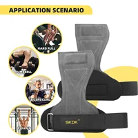 Cowhide Gym Gloves Grips Anti-Skid Leather Gymnastics Guard Palm Protectors Pull Up Horizontal Bar Weight Lifting Guantes Gym 2