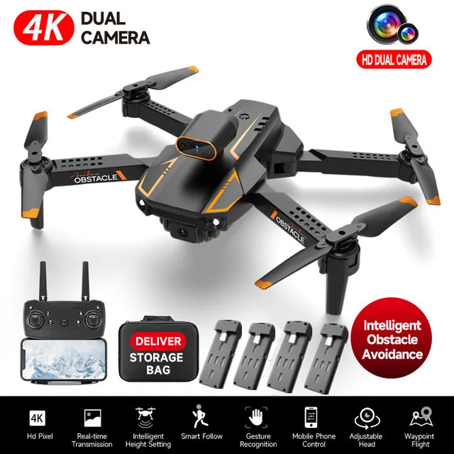 RC Quadcopter luxury New S91 Pro Mini Drone 4K Professional HD Camera with 5G WIFI FPV Obstacle Avoidance Remote Control Quadcopter Foldable Boy Toy camera quadcopter drone with camera and remote control RC Quadcopter
