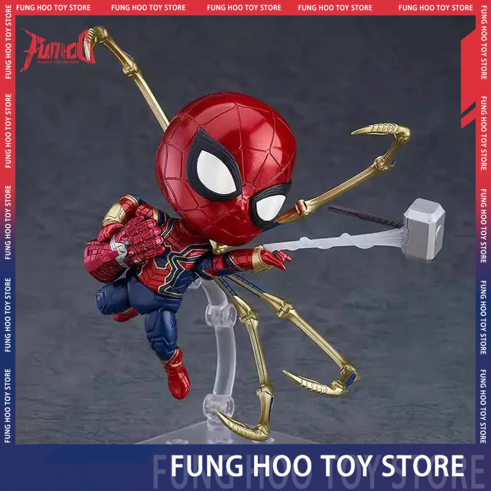 

10cm Spider Man Figure Avengers Iron Spiderman Action Figure Spider-man Statue Figurine Models Desktop Ornament Collection Gifts