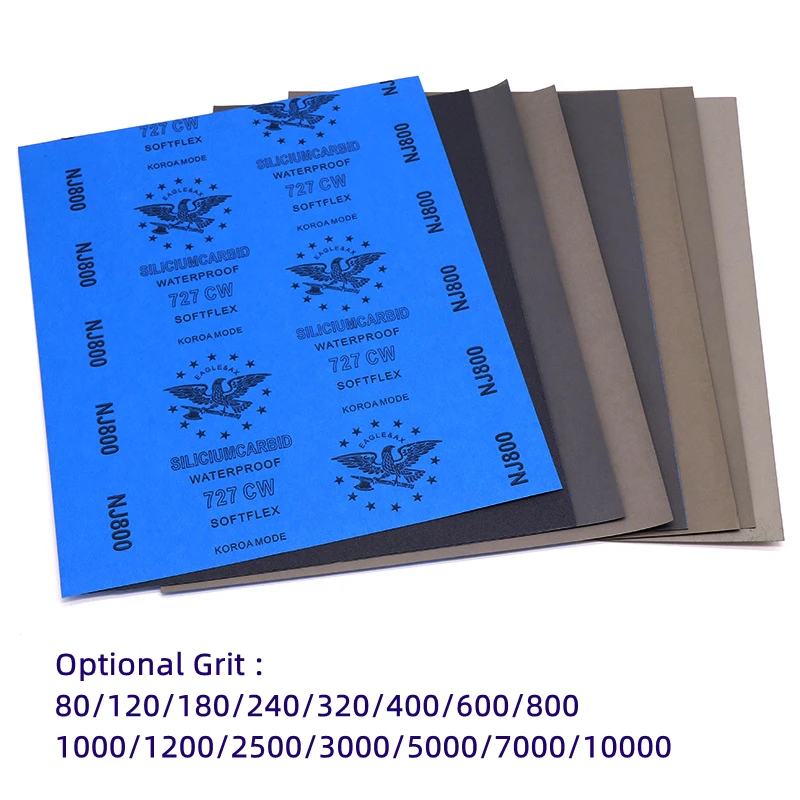 135pcsEagleAxeSandpaper8010000gritThickness01mm280x230mm