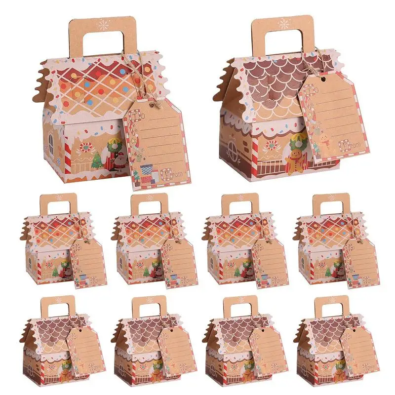 Scatole Regalo Per La Casa Di Pan Di Zenzero Scatole Per Biscotti Di Natale Carine Gingerbread Man 10 Pezzi Scatola Di Caramelle Per Uomo Di Pan Di Ze