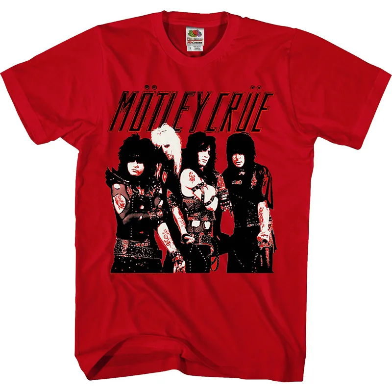 1987 Tour Motley Crue Heavy Metal Retro Punk High Quality Cotton T-shirts for Men and Women in Los Angeles California 4