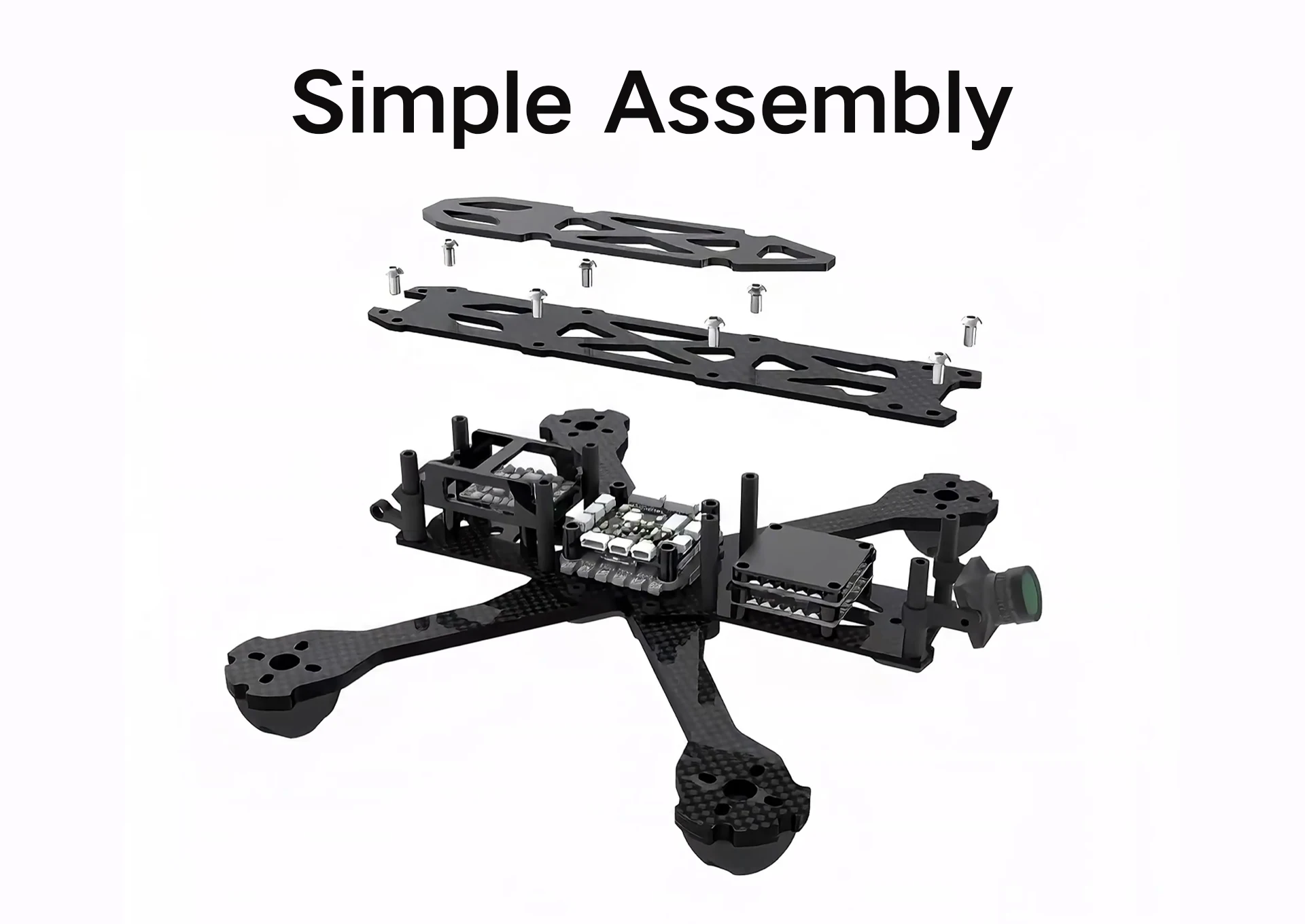 FPV-dronekropp 5 tommer - Lett racingchassis 54.99€