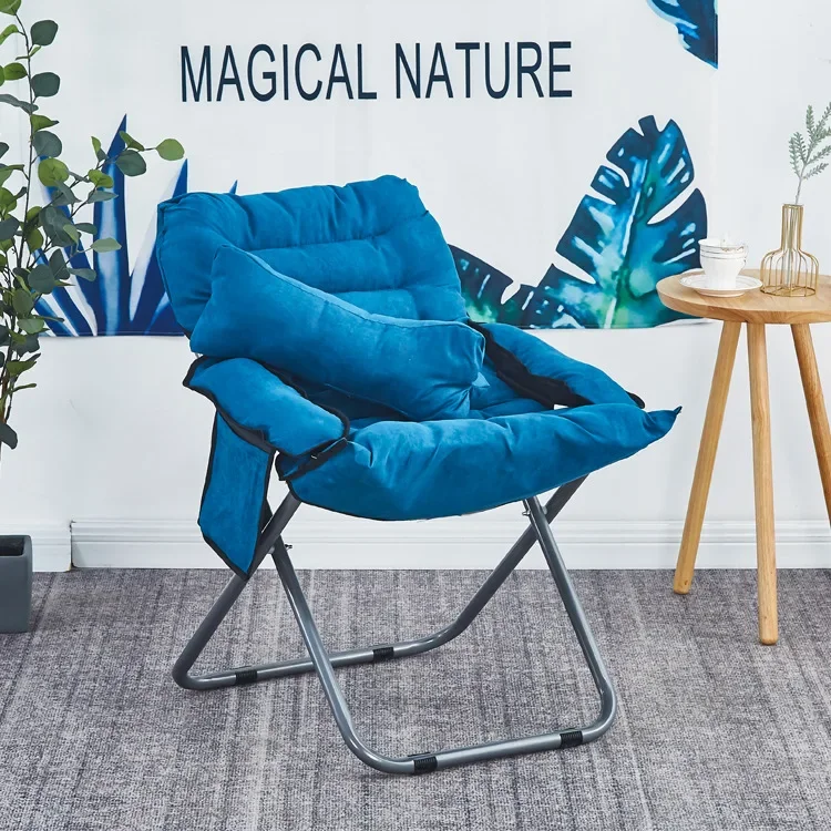Lazy Sofa Chair Single Dormitory Computer Chaise Lounge Bedroom Leisure Chair Balcony Reclining Chair Folding Back Chaise Lounge