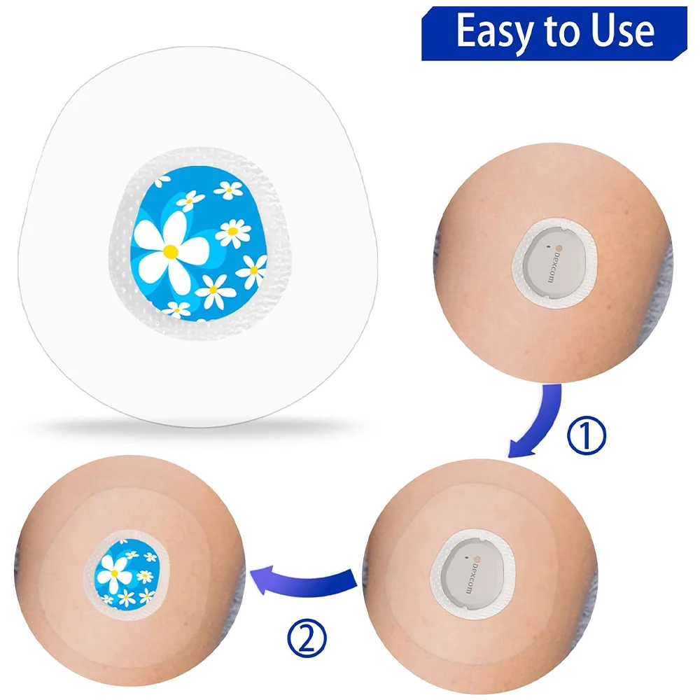 20-Pack G7 Sensor Stickers & Clear Waterproof Patches | Fits Dexcom G7 | Hypoallergenic, 10-Day Wear | Patterned CGM Covers 2