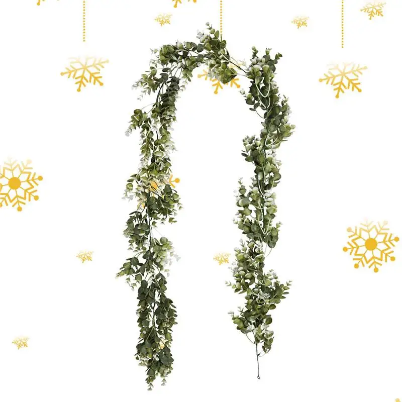 

Искусственная зеленая гирлянда, искусственные виноградные лозы, искусственный плющ, искусственные растения, 5,9 футов для свадебного декора дома, стола, джунглей