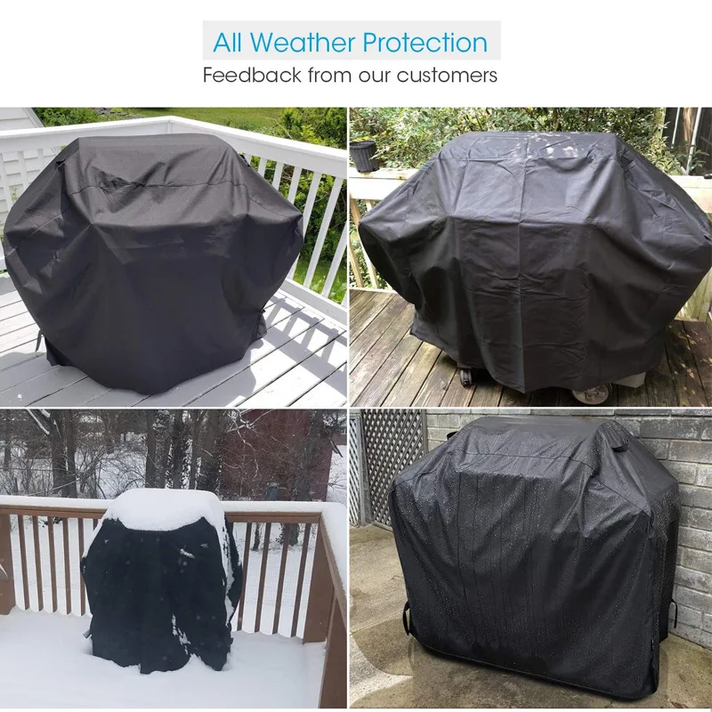 Oxford Cloth BBQ Cover,Outdoor Heavy-Duty,Anti Dust,Waterproof Grill Cover,PVC Coating,Rip-Proof Protective,Barbecue Cover,420D