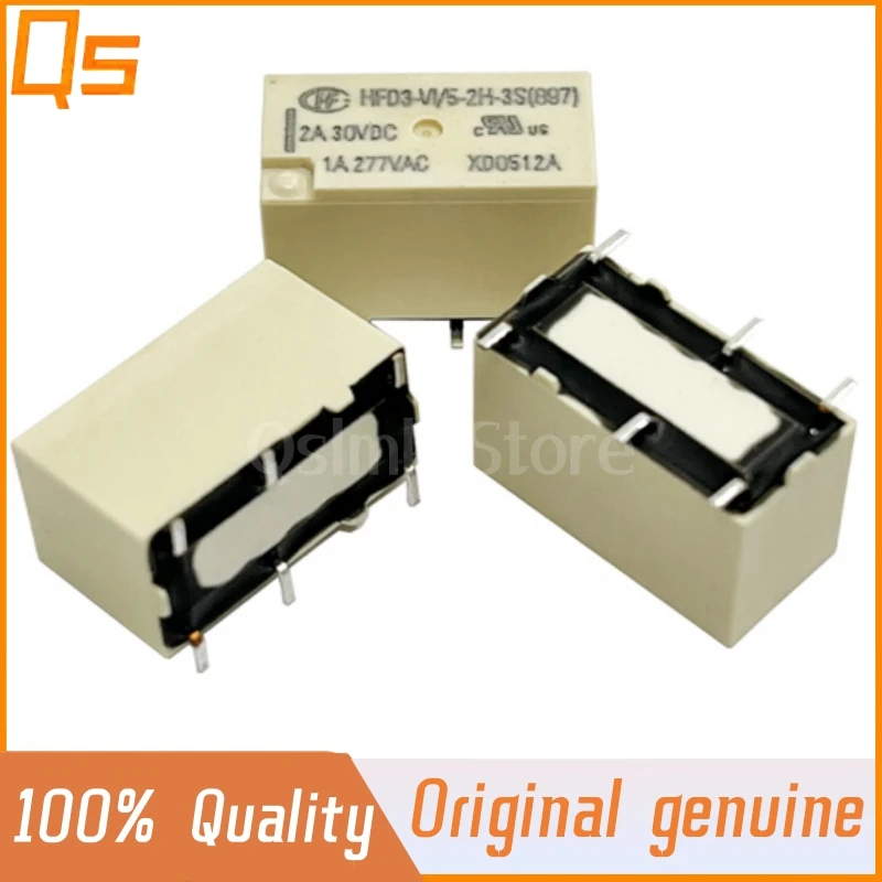 

Original Hongfa Signal Relay HFD3-VI/5-2H-3SR (897) HFD3-VI/12-2H-3S