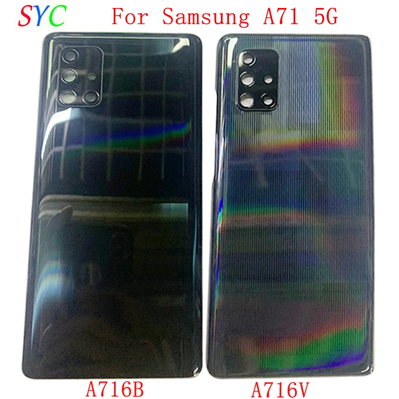 

Задняя крышка батарейного отсека чехол для Samsung A71 5G A716B A716V задняя крышка с логотипом запасные части