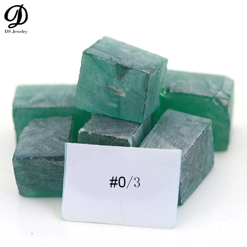 Artificial Emerald Rough Stone Nanosital Light Green Raw Material 0.2Kg/Lot