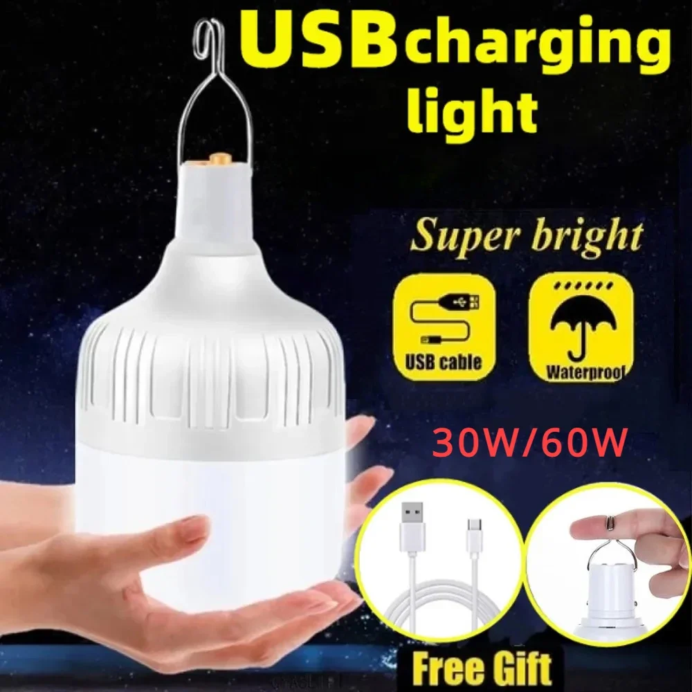 LED Light Bulbs High Brightness Hook Battery Light Bulb Camping Fishing Led Spotlights Home Portable Lantern Emergency Lights
