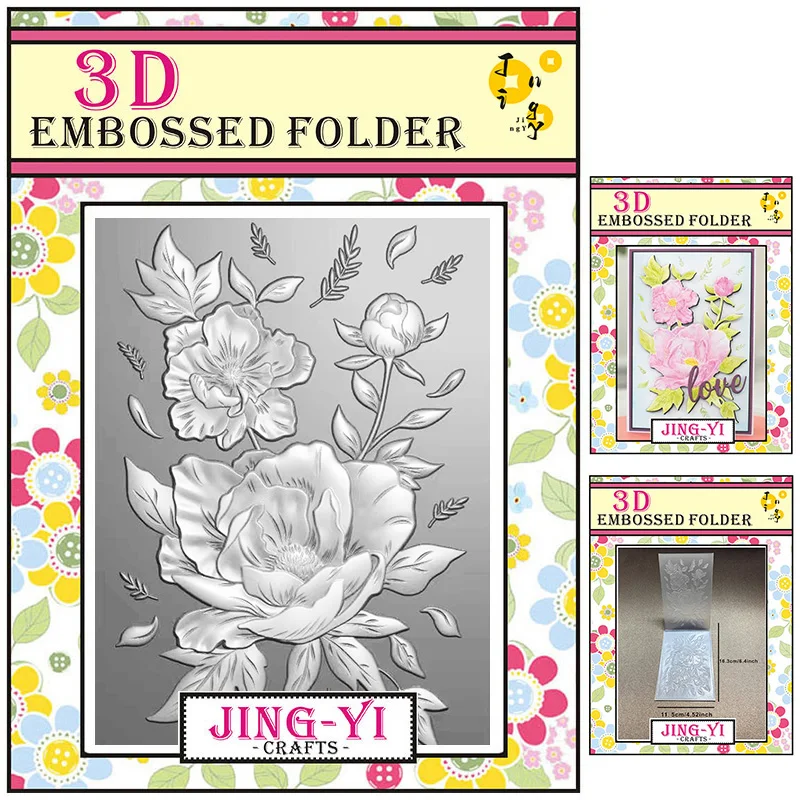 3D 엠보싱 폴더 스크랩북 도구, DIY 공예 용품, 사진 앨범-앨범 장식 카드 배경, 다이 재료, 2 종 세트