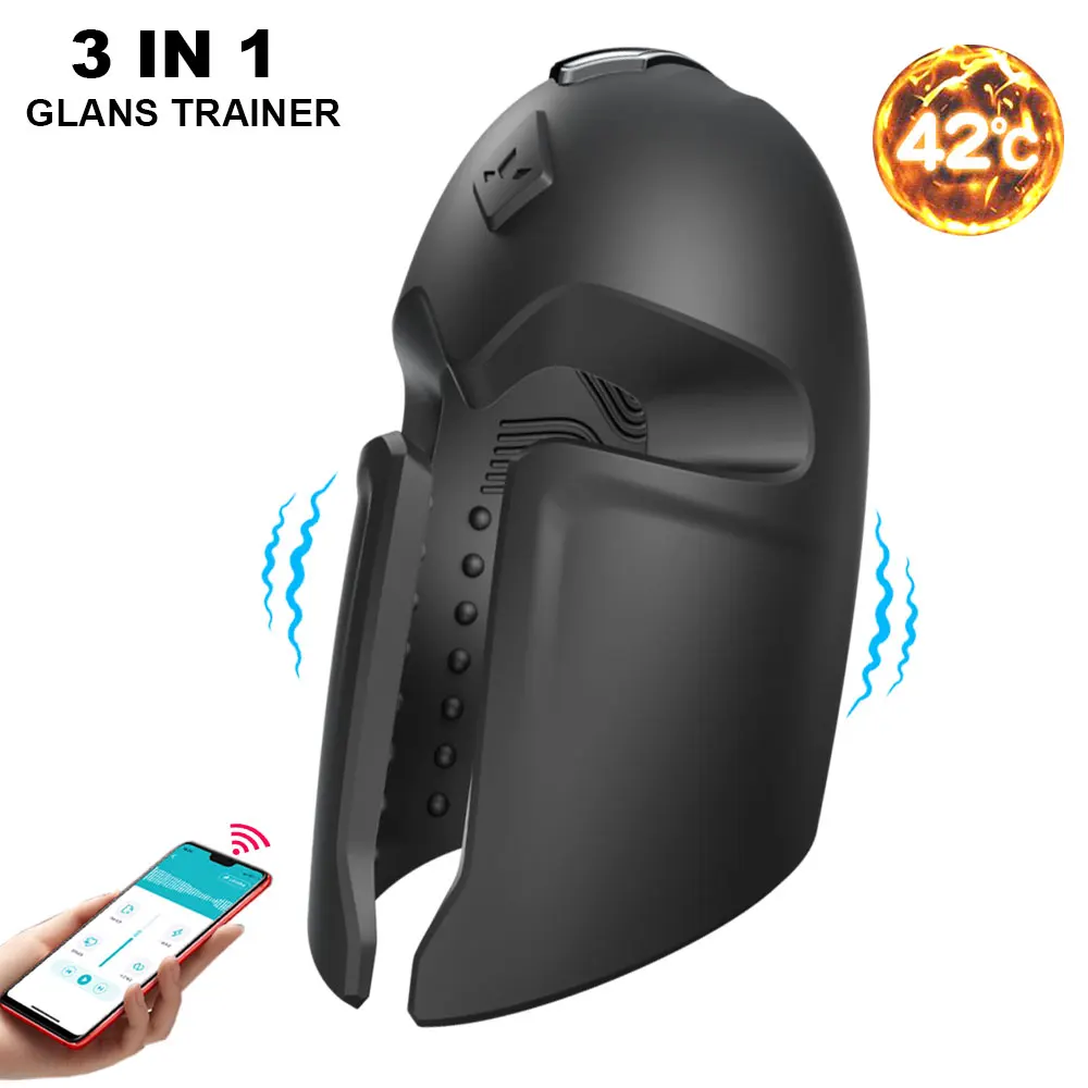 3IN1 Male Masturbator Sex Toys for Men APP Control Penis Glans Trainer Vibrator Tapping Vibration Heating Stroker Adult Sex Toy