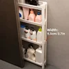 Narrow Storage Rack Behind The Door, Storage Cabinet, Bathroom and Kitchen Storage Rack, Multi-layer Space Saving Storage Rack 6