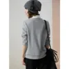 LOUIS YAO 2024 Winter Collection with Thick Velvet Women's Hoodie Three Dimensional Embroidered Pentagram Long Sleeve Top 5