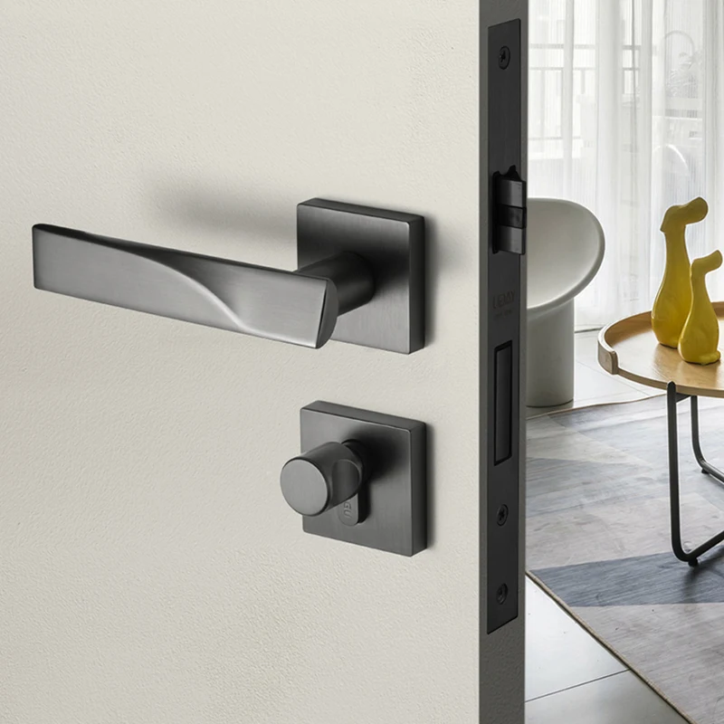 Золотой дверной замок в Европейском стиле бесшумный раздельный современный для