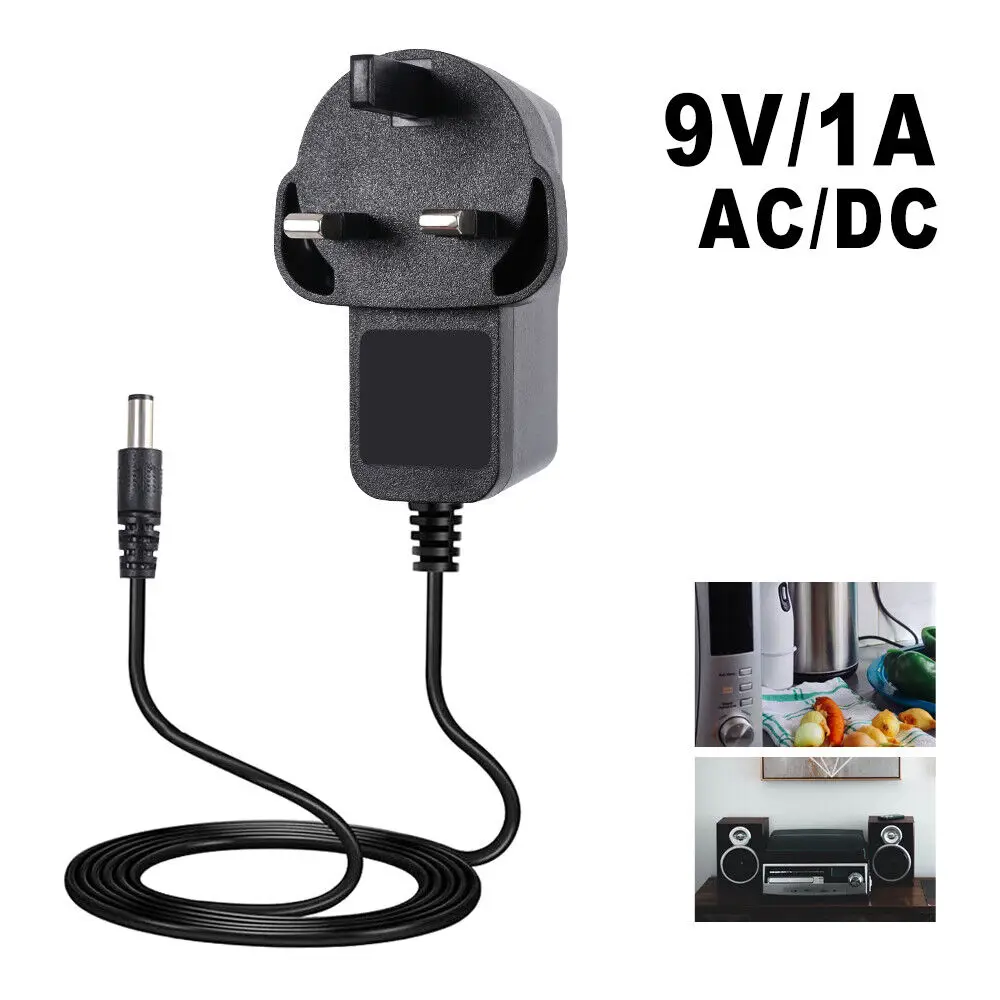 전원 어댑터 5.5x2.1MM LED 모니터 규제용 충전기 9V 영국 전원 어댑터 공급 장치 1A AC/DC