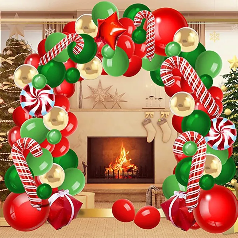 

New Arrival Christmas Theme 125Pcs Latex Balloon Wreath Arch Set for Party Decoration