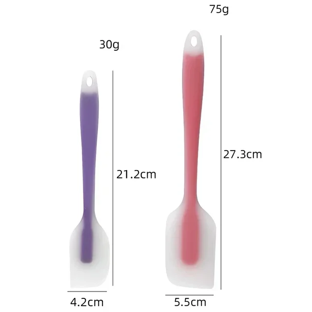 Silicone Spatula Cream Butter Cooking Baking Spatula Heat Resistant Utensils Scrape Decorator Translucent Kitchen Baking Tools 6