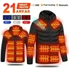 21 Areas Electric Winter Heated Jacket Men's Women's Motorcycle Jacket USB Heating Jacket Heated Vest Moto Thermal Coat Clothing 1