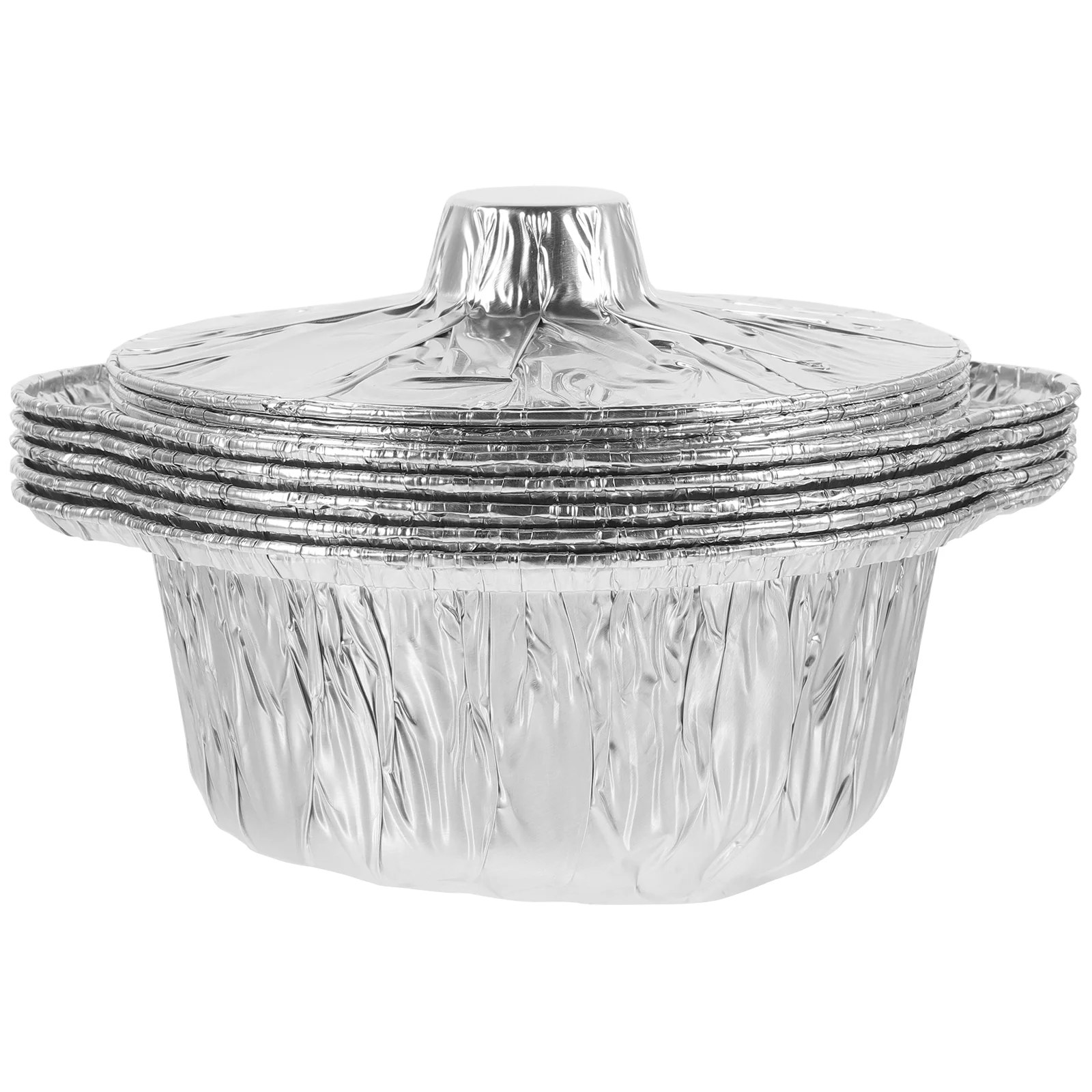 

Aluminum Foil Pans Foil Food Pots Cake Containers Barbecue Grill Pots Cake Mold Bakewares seasoning cup Baking Supply