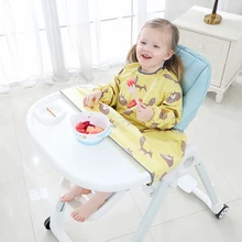 

Eating Artifact Baby Anti-Dirty Water Integrated Bib Pad Dining Table Chair Baby Long Sleeve Coverall Self-Eating