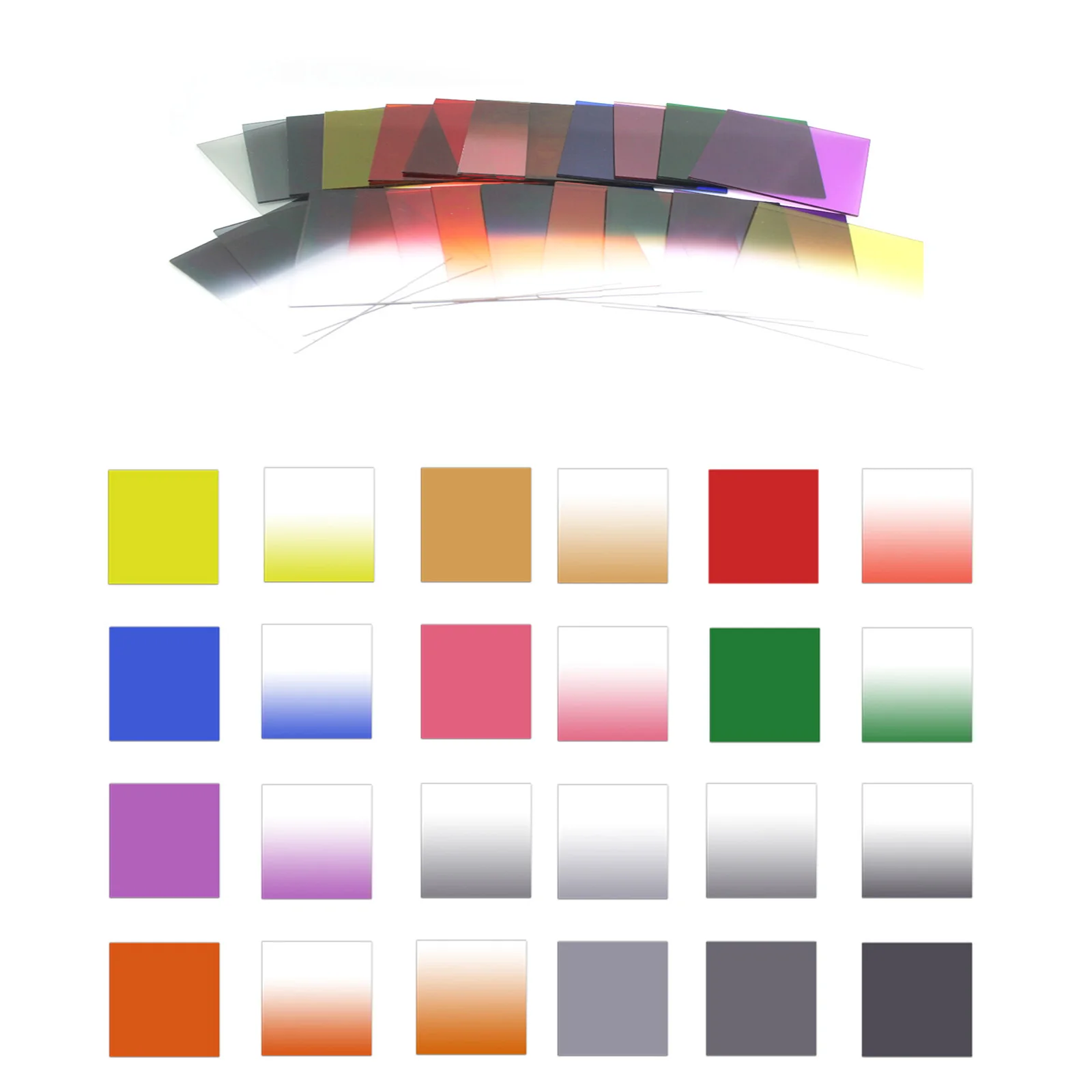 

24pcs in 1 set square Filters full color filters Graduated color filers for Cokin Pkon Canon Camera Lens