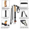 Super Light Carbon Fiber Trekking Poles Foldable 4-Sections Hiking Sticks Climbing Poles Collapsible Walking Sticks 5