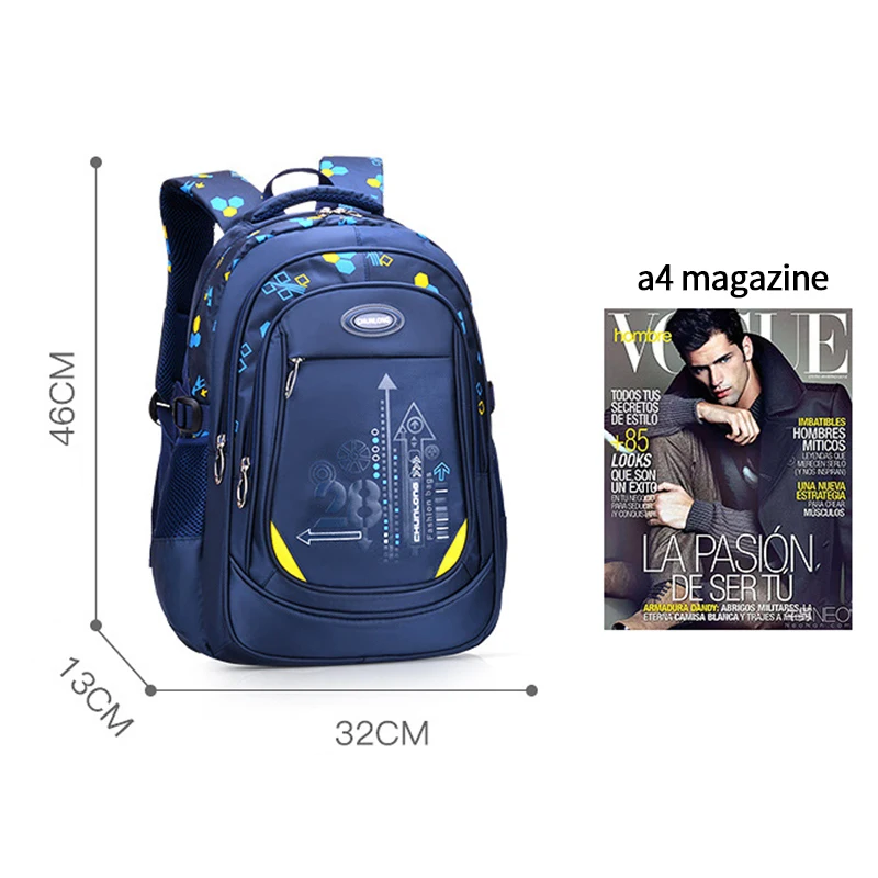 OYIXINGER 2024 Student Bags For Primary School Boys' And Girl's Backpack Durable Nylon Text Stripe Pattern Children's Schoolbag