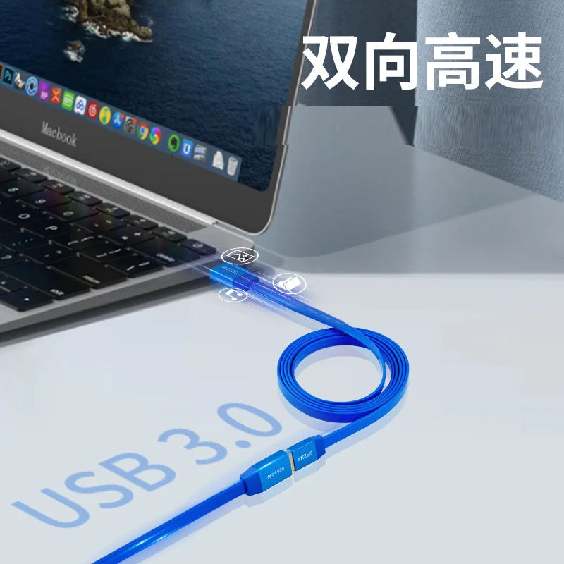 1M 2M USB 3.0 플랫 남성 여성 연장 케이블 5 Gbps 0.6M PC 스마트 TV Xbox One SSD 프린터 USB 허브 마우스 하드 드라이브 키보드용
