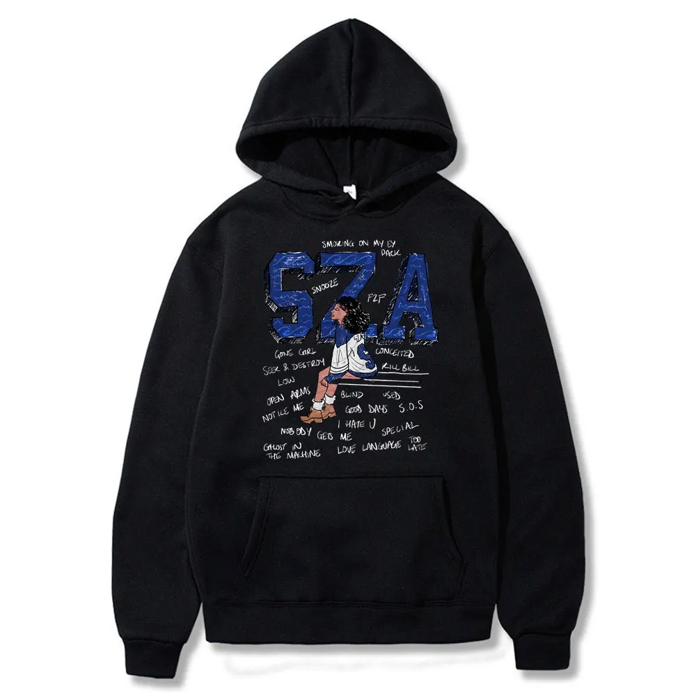 

Rapper SZA SOS Hip Hop Oversized Hoodie Men Women Fashion Vintage Sweatshirt Male Fleece Cotton Hoodies Unisex Casual Streetwear