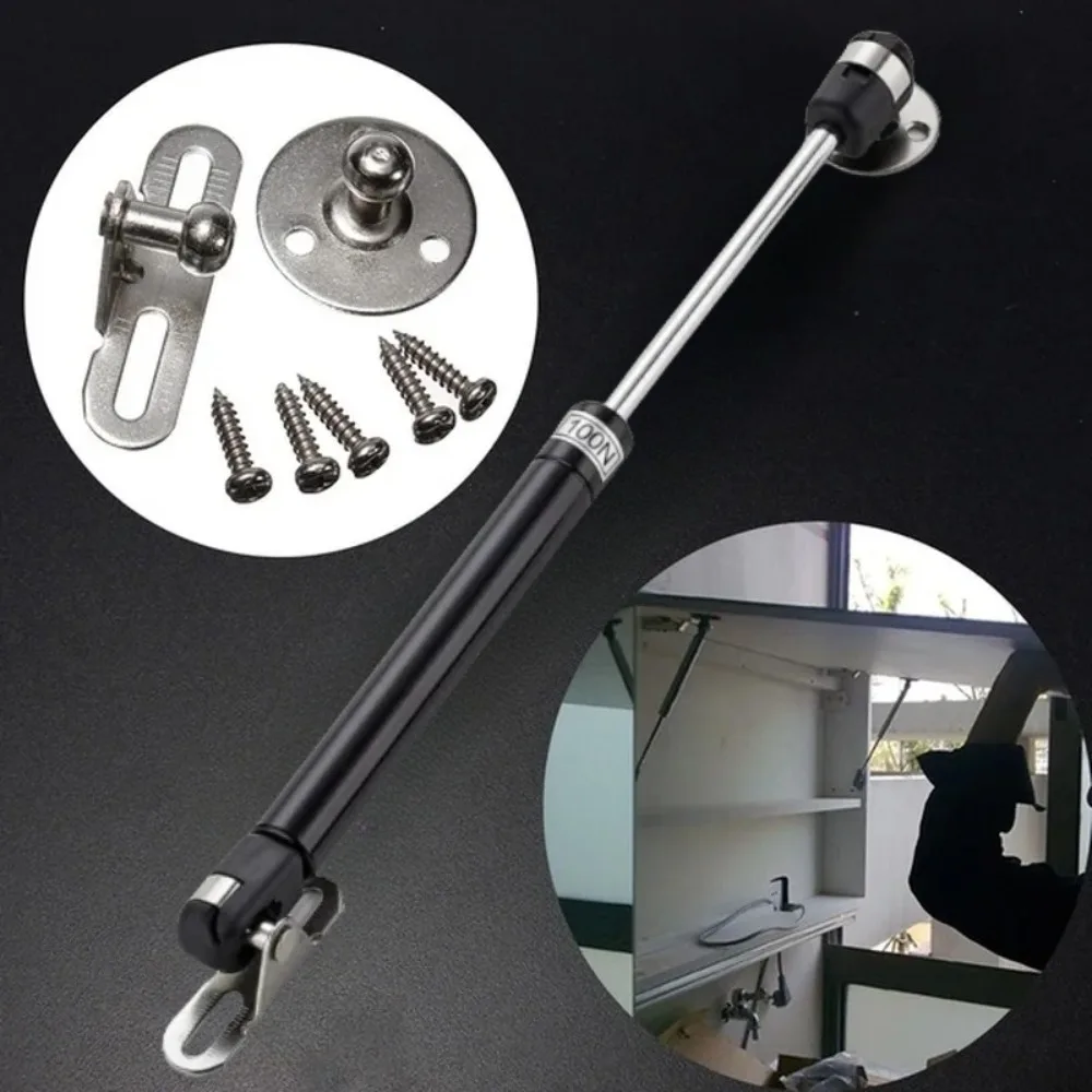 6/8/10/12Inch Furniture Hinges 100N/10KG Gas Struts Cabinet Hinge Spring Stay Kitchen Cupboard Door Lids Lift Pneumatic Support