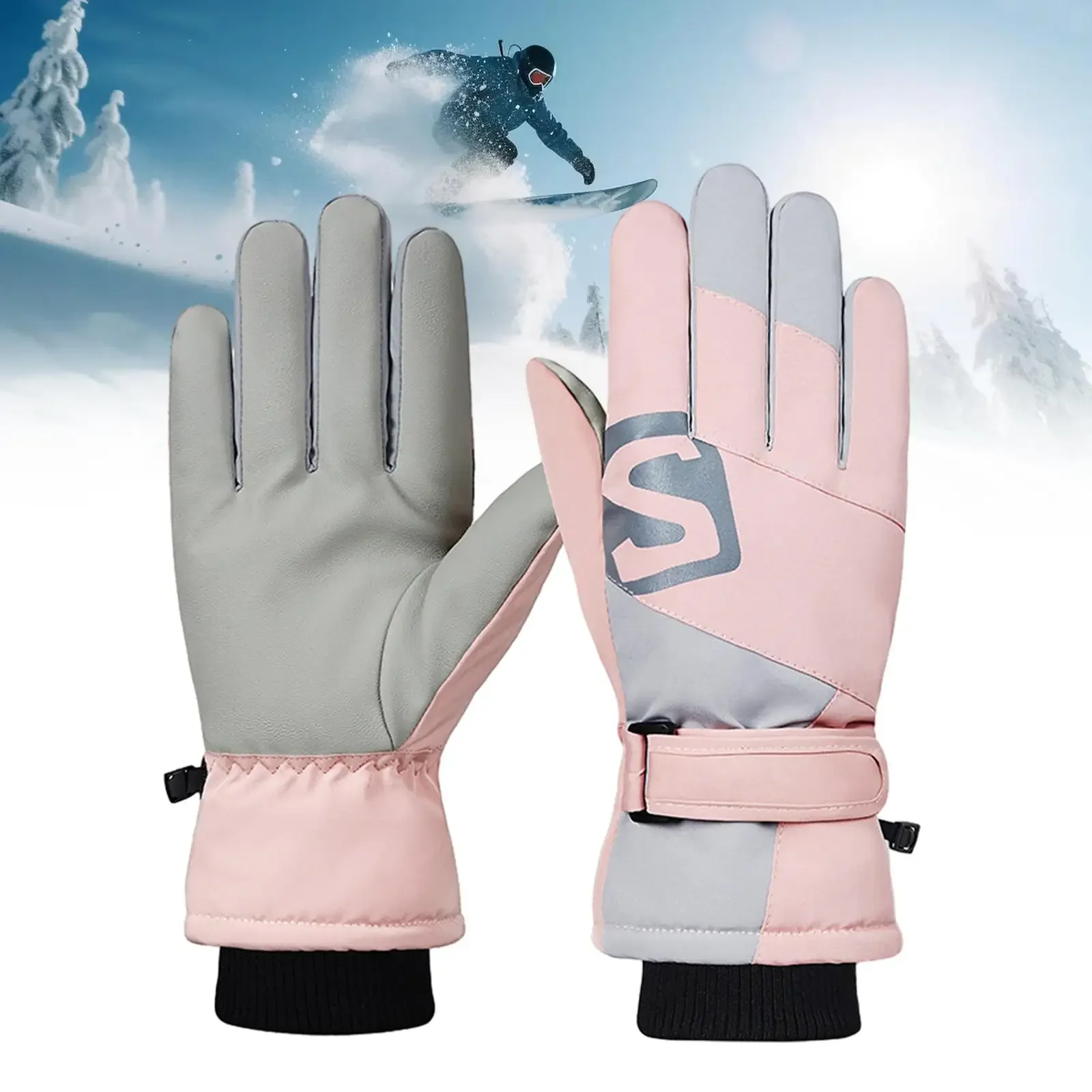 Winter Ski Gloves Touchscreen Mittens Snow Ski Gloves for Snow Skiing Biking 3