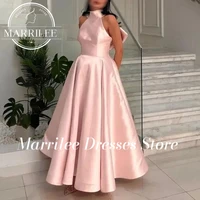 Marrilee Princess  Customized Big Bow Stain Evening Dress Elegant A-Line Sleeveless Floor Length Pleated Prom Gowns Robe 2024 1