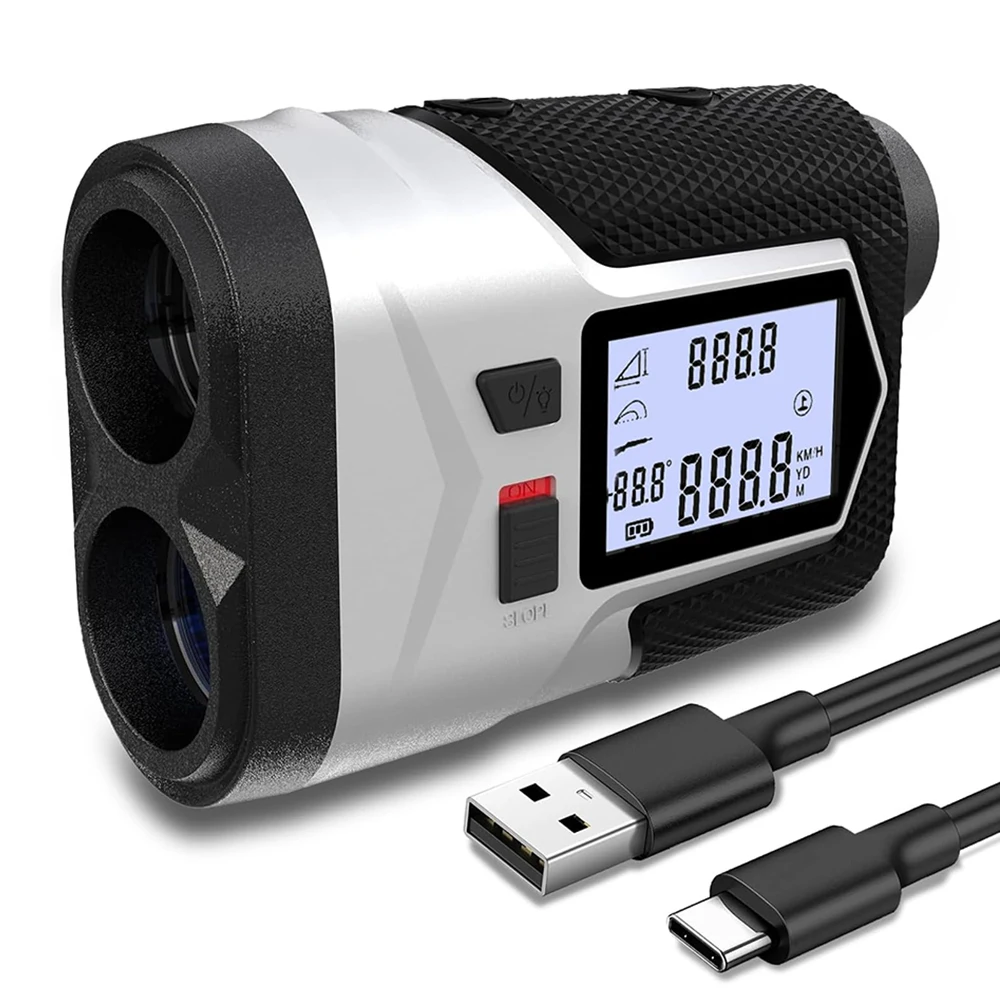 ARTBULL Golf Laser Rangefinder Hunting, Rechargeable 1200m 650m Slope Adjusted Flag Lock Vibration Laser Distance Meter