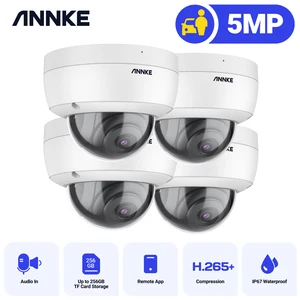 ANNKE 1/4 шт 5MP HD система видеонаблюдения Камера IR-Cut ночное видение аудио запись водонепроницаемый корпус камера комплект