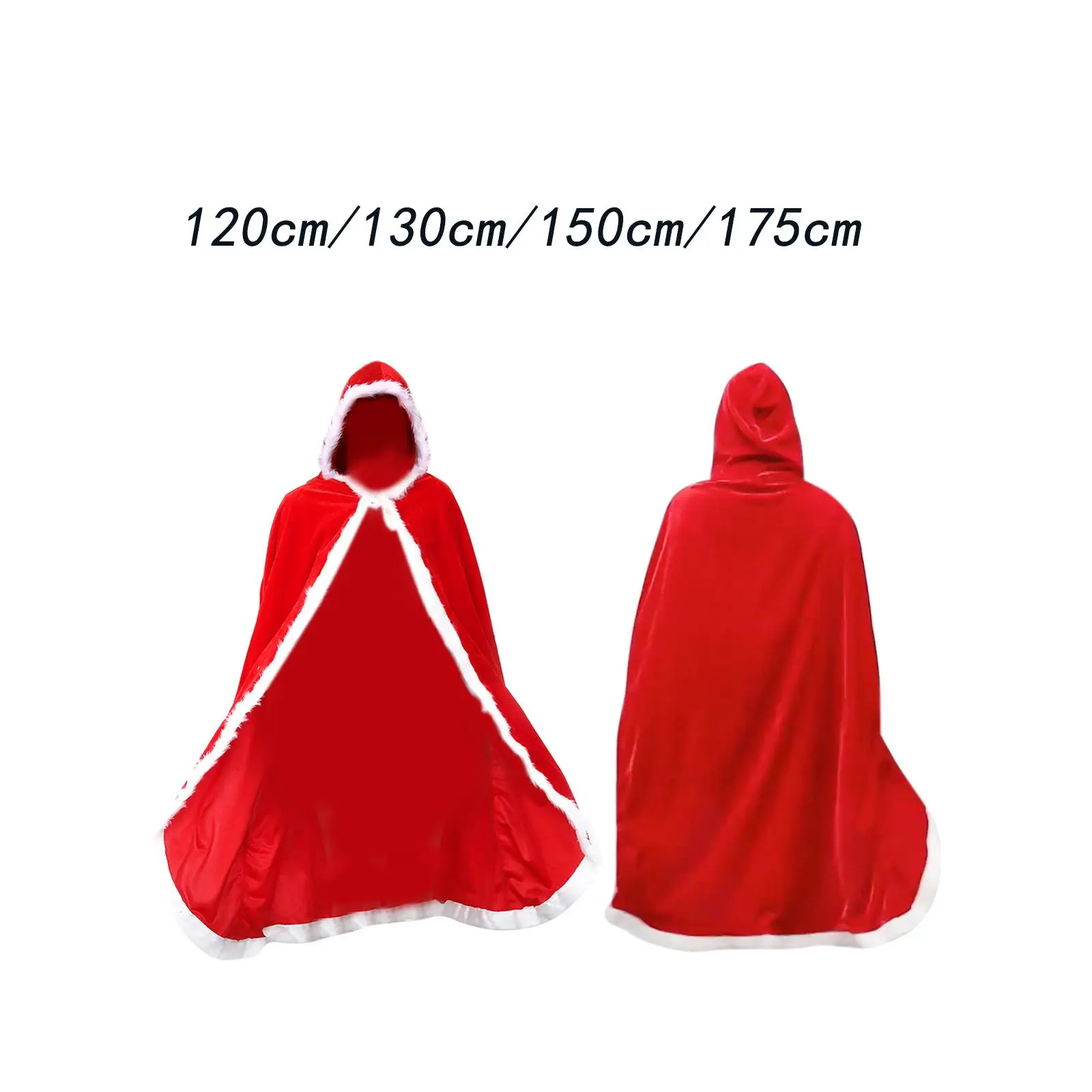 

Christmas Hooded Cape Cloak Robe Cosplay Multipurpose Skin Friendly Sturdy Christmas Costume Accessories for Prop Photography