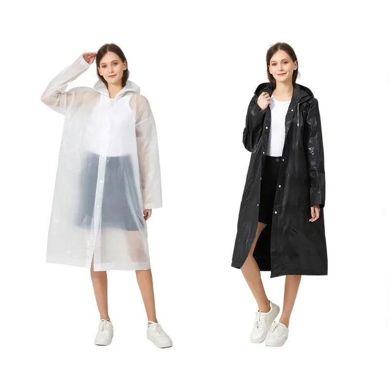 1Pc Reusable Rain Ponchos Raincoats with Drawstring Hood raincoat poncho