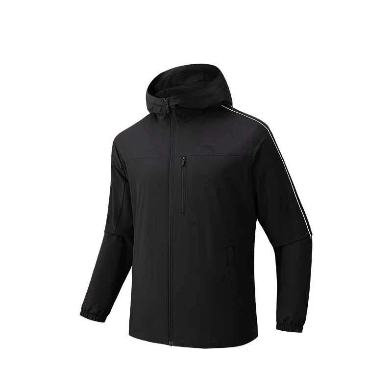 안타 남성용 러닝 트레이닝 재킷 방수 무불소 직조 스포츠웨어 후드 지퍼 클로저 스탠다드 핏 2026 신모델