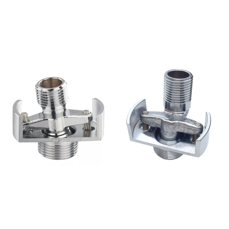 Copper Shower Head Adapter Universal Angled Curved Foot Eccentric Screw