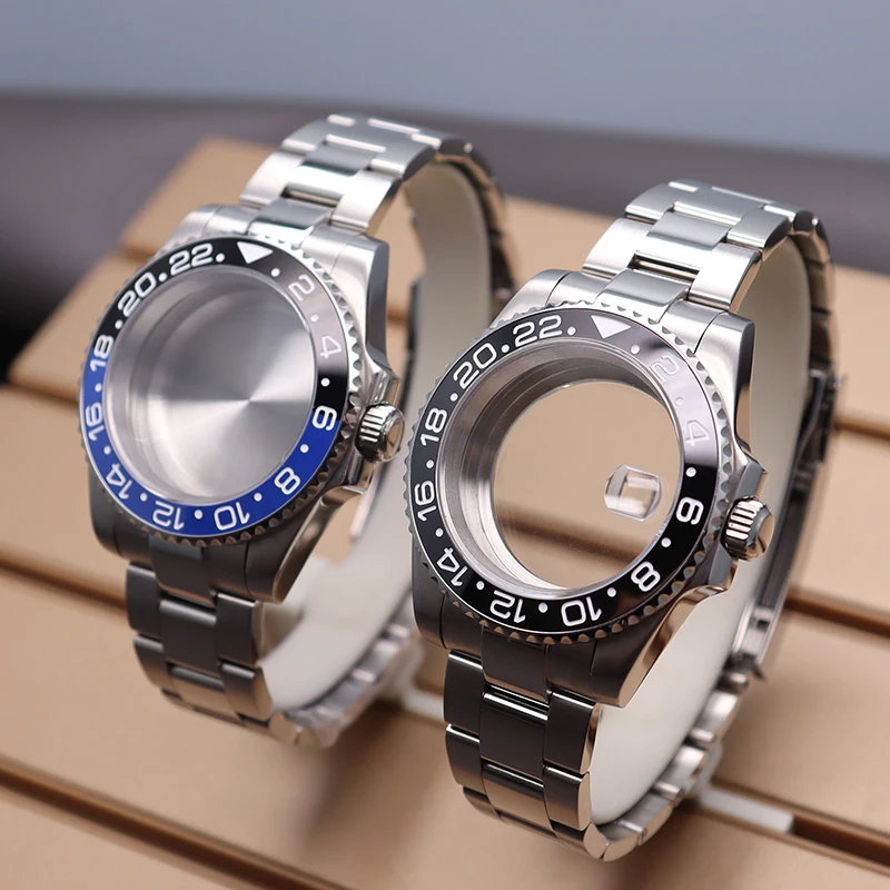 

40mm Luxury Watch Cases Bracelet Parts Sapphire crystal glass For Nh34 Nh35 Nh36 Nh38 Miyota8215 Eta2824 Movement 28.5mm Dial