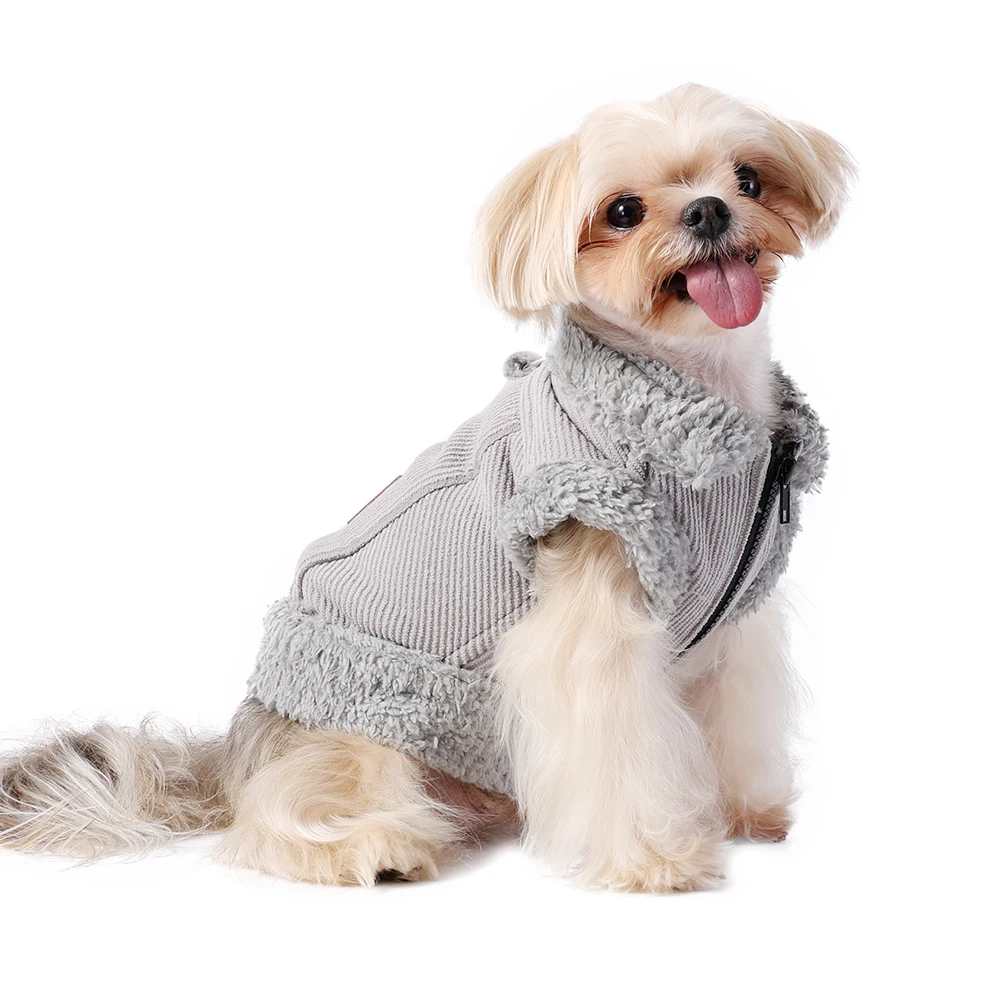 Pet Dog Clothes Winter Warm Coat Jacket For Small Medium Dogs Cat Puppy Fleece Vest With D-ring Chihuahua Pug Sweater Costume