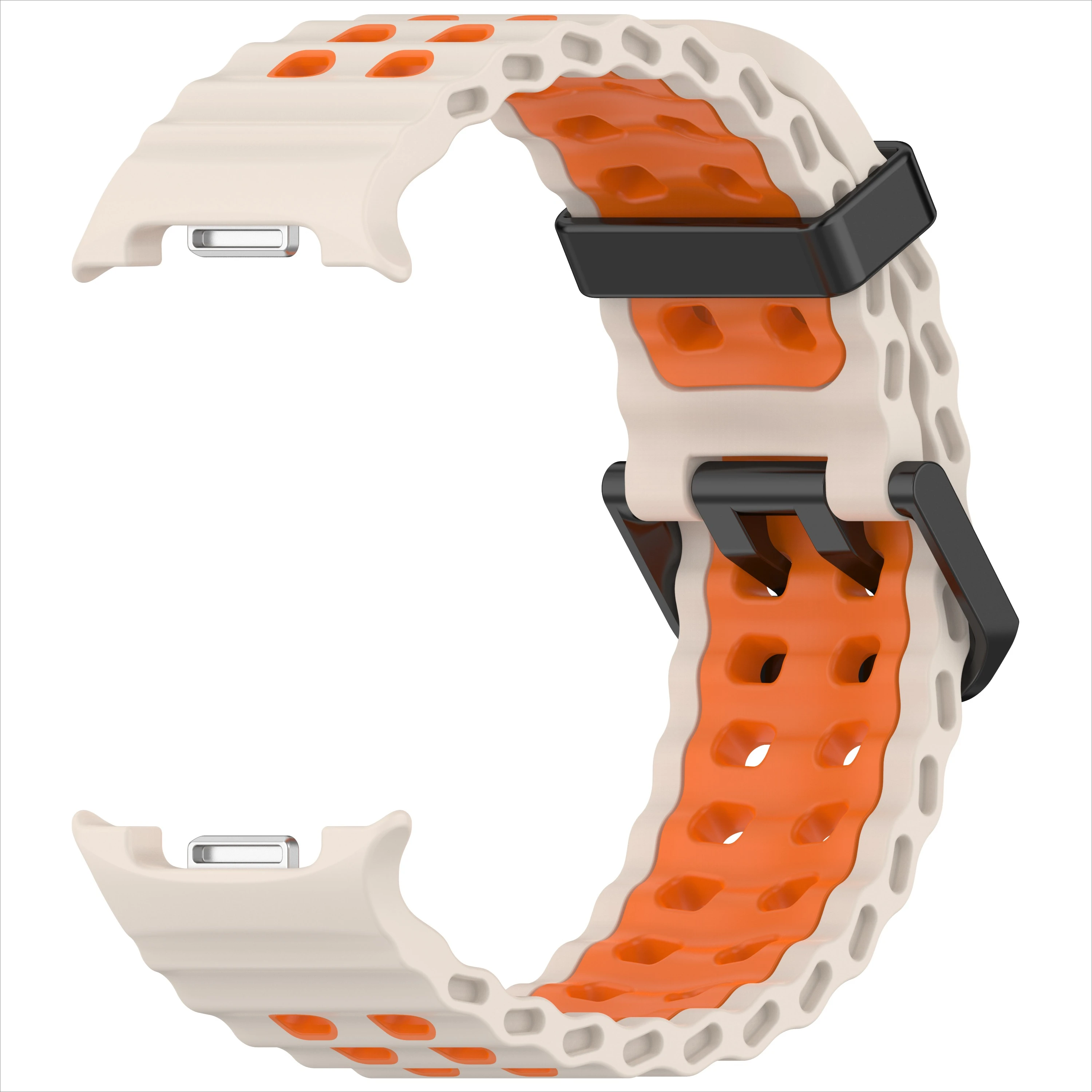 Two-Tone Silicone Sport Band Replacement for Galaxy Watch 8 Classic 46MM