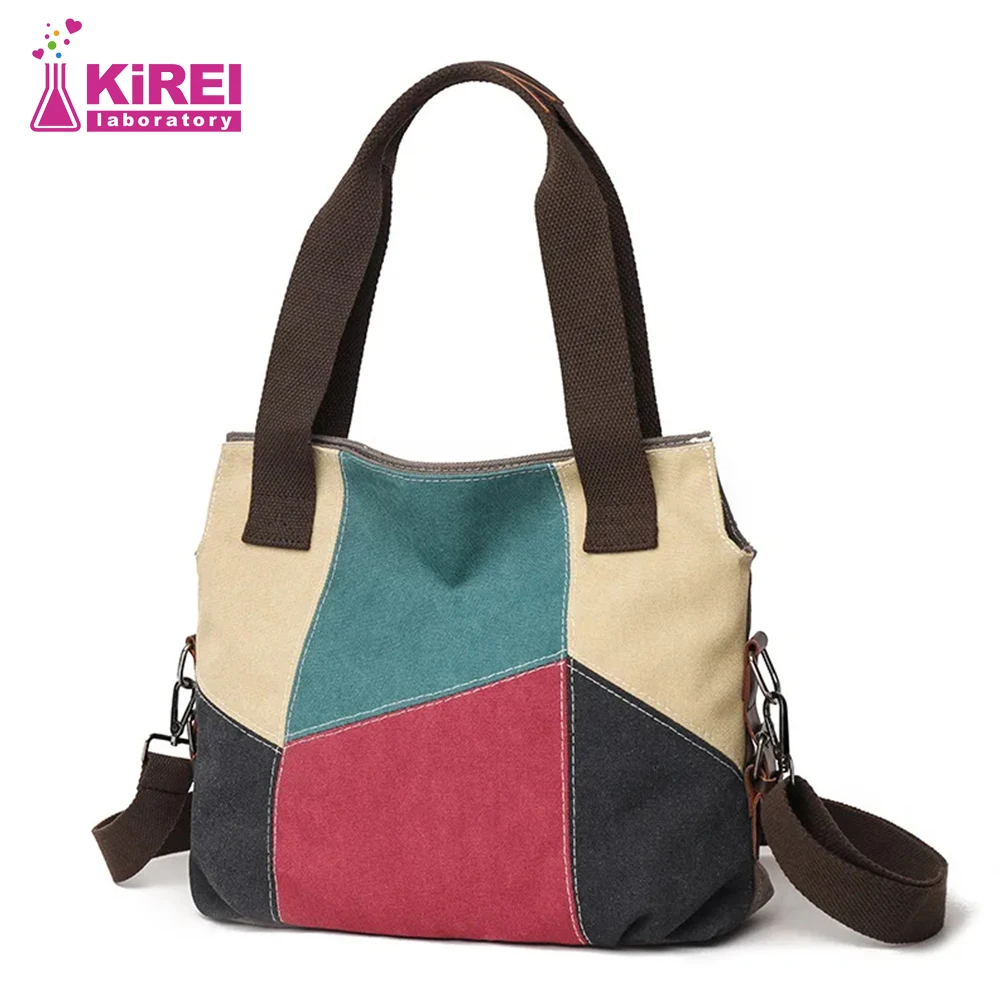 Canvas Women's Bag New Fashion Simple Retro Women's Shoulder Bag Leisure Large Capacity Travel Crossbody Bag Handbag